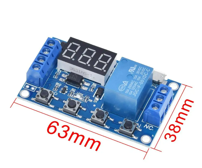 DC 6-30V Support Micro USB 5V LED Display Automation Cycle Delay Timer Control Off Switch Delay Time Relay 6V 9V 12V 24V